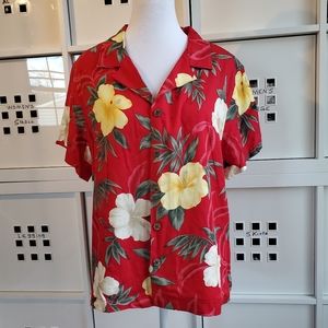 Sunset Cove Women’s Floral Tops Size Large petite 100% rayon